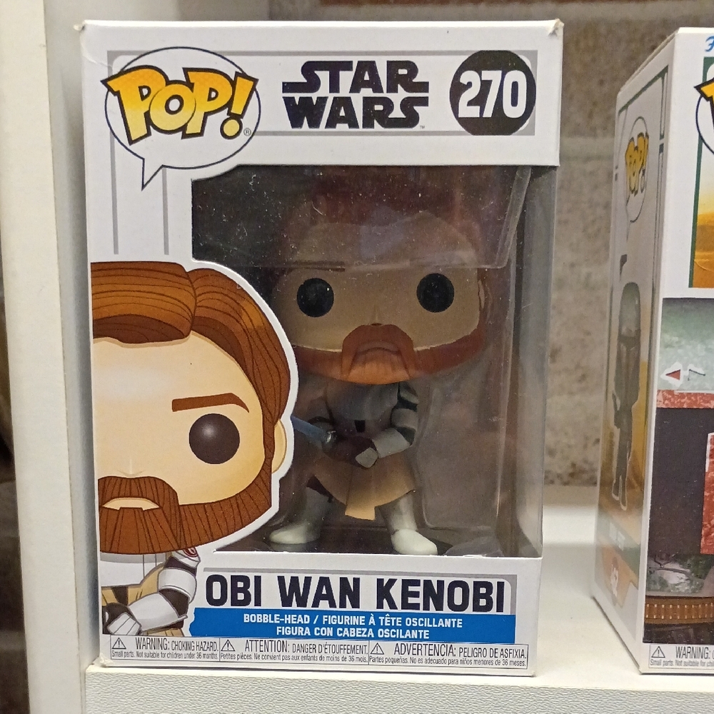 Pop Obi-Wan Kenobi Figure with Brown and White